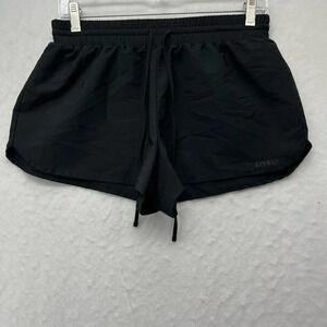 Lively Shorts Women's Sz M Black Elastic Waistband Drawstring Highrise Pull On